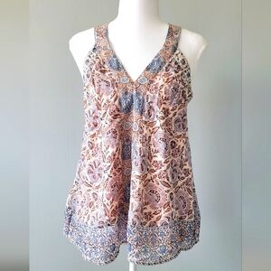 Joie Silk Floral Print Sleeveless Top - XXS